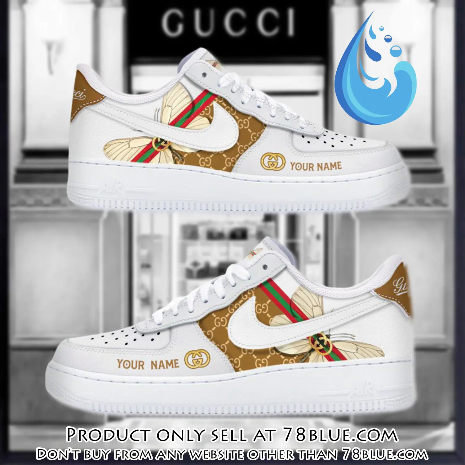 Personalized gucci luxury air force 1 sneakers limited af1 shoes oaf1013 78b5110101